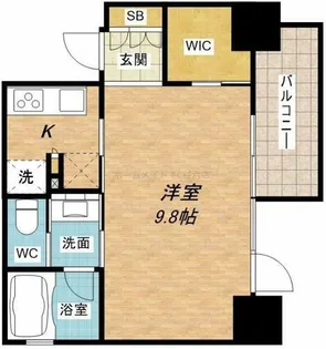 コンフォリア北浜【6階】の間取り