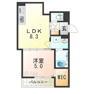 ラモーナ鶴橋【3階】の間取り
