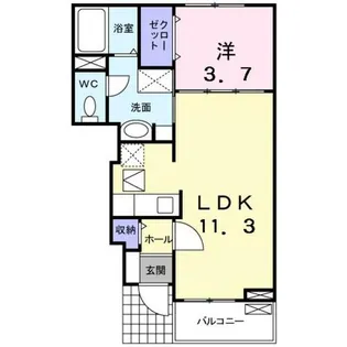 S.C.C.HーK【0101号室】の間取り