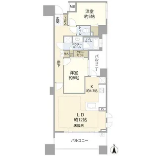 徳川東シティハウス・ステーションコート(0004136)【2階】の間取り