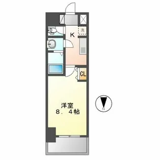 ディアレイシャス浅間町【403BR号室】の間取り