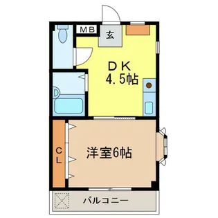 カミニート667【201号室】の間取り