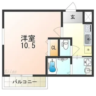 フジパレス鳳駅西Ⅰ番館【3階】の間取り