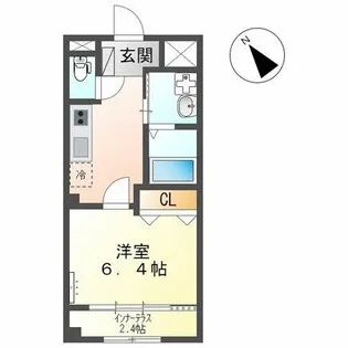 リベルタS【105号室】の間取り
