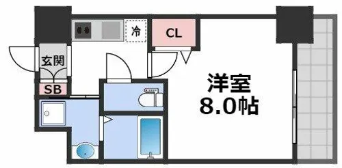 1Kの間取り画像