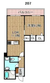 ラフィ シャルール【307号室】の間取り