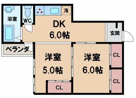 ヒグチビル【6階】の間取り