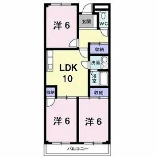 グリーンハイツ芝Ⅱ【2階】の間取り