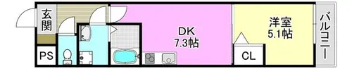 フォレスト南正雀【301号室】の間取り