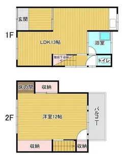 福岡県飯塚市飯塚【一戸建】の間取り