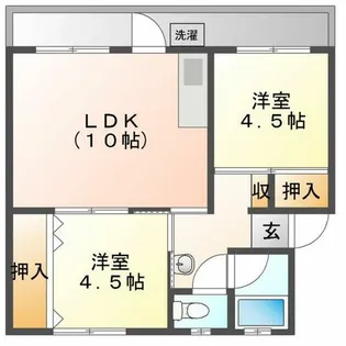 ヤマモトアパート【2階】の間取り