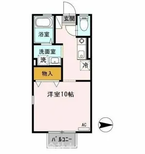 ルミエールA棟【206号室】の間取り