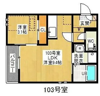 Grandtic Luce志賀本通【1階】の間取り