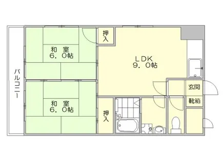 すこぶる’88【401号室】の間取り