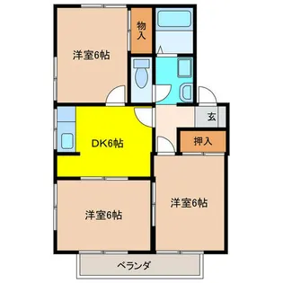サンディーヌ【2階】の間取り