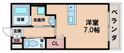 アメニティー東住吉【1階】の間取り