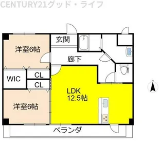 メゾン・ド・アモーレ【102号室】の間取り