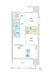 ラコント西鉄久留米【14階】の間取り