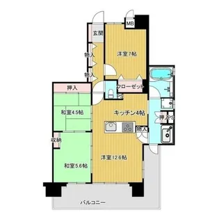 アルファフレシア久留米駅前【2階】の間取り