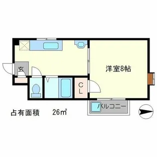 カーサ清明【2階】の間取り