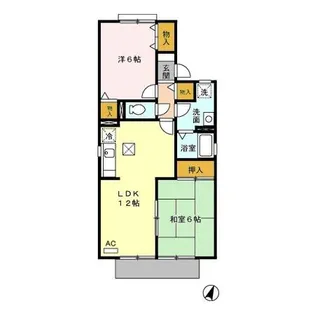 サンシティ古賀 C棟【1階】の間取り