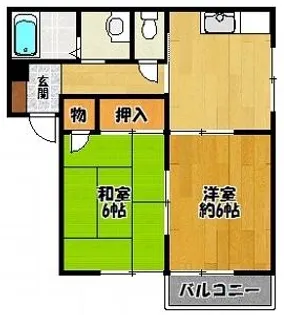 グリーン・メドゥA棟【2階】の間取り