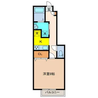 愛知県江南市赤童子町藤宮【アパート】の間取り