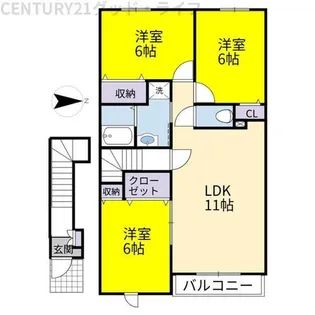 ソル・レヴェンテ ウーノ【0206号室】の間取り
