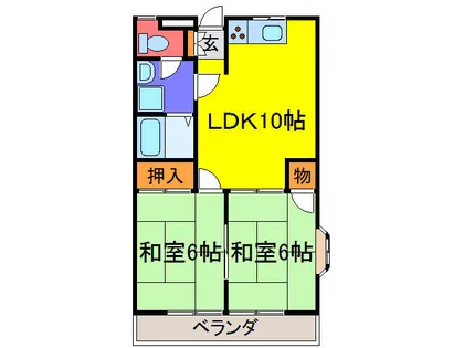 マインハイツ【205号室】の間取り