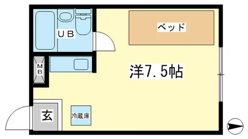 リバティ今宿【206号室】の間取り