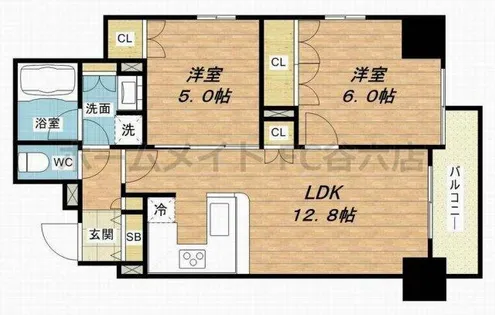 リーガル南久宝寺【4階】の間取り