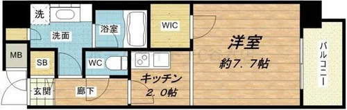 ビエラコート内久宝寺【13階】の間取り