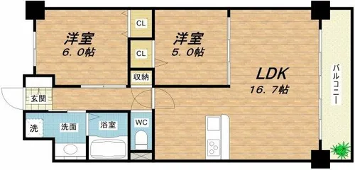 ソル グランデ【10階】の間取り
