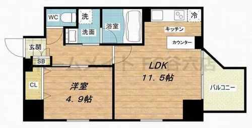 プレジオ本町【6階】の間取り