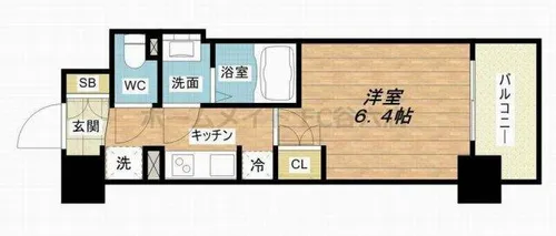 BPRレジデンス新梅田【9階】の間取り