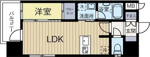 プライムアーバン博多東【8階】の間取り