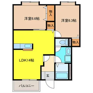 満天星【1階】の間取り