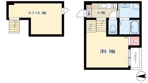 The Greyhouse【2階】の間取り