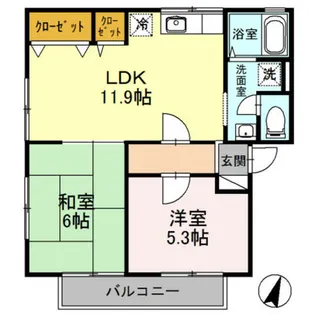 ブランミュール【2階】の間取り