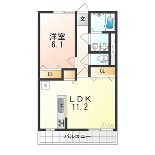 アサヒレジデンス【2階】の間取り