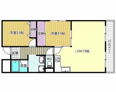 メゾンドール向陽【1階】の間取り