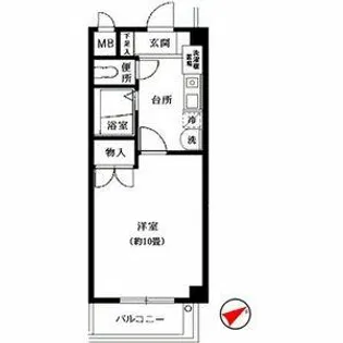 カーサ新栄【308号室】の間取り