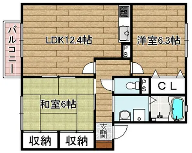 カサブランカⅡ【1階】の間取り