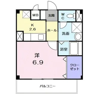 フォーリスト ヴィレッジ壱番館【0208号室】の間取り