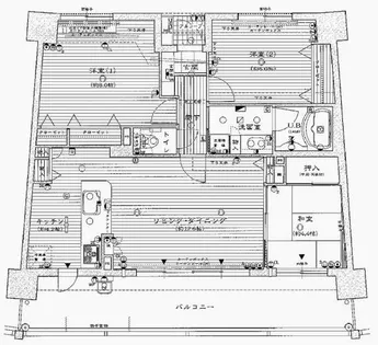 京都府京都市伏見区向島二ノ丸町【マンション】の間取り