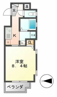 アーバンフラッツ伏見(旧La Douceur伏見)【304号室】の間取り