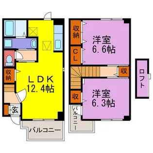 グリーン・ゲーブルズ【A102号室】の間取り