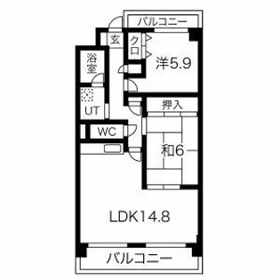 アビタ山本放出東【702M号室】の間取り