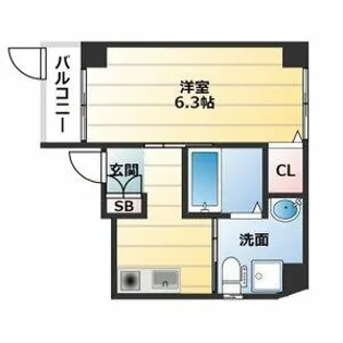 SQUARE9豊中【103M号室】の間取り