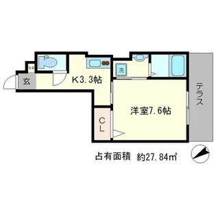 Crescere洛北【1階】の間取り